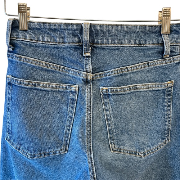 H&M High Rise Wide Leg Medium Wash 5 Pocket Blue Jeans, Womens size 4, 26x25 - Picture 5 of 10